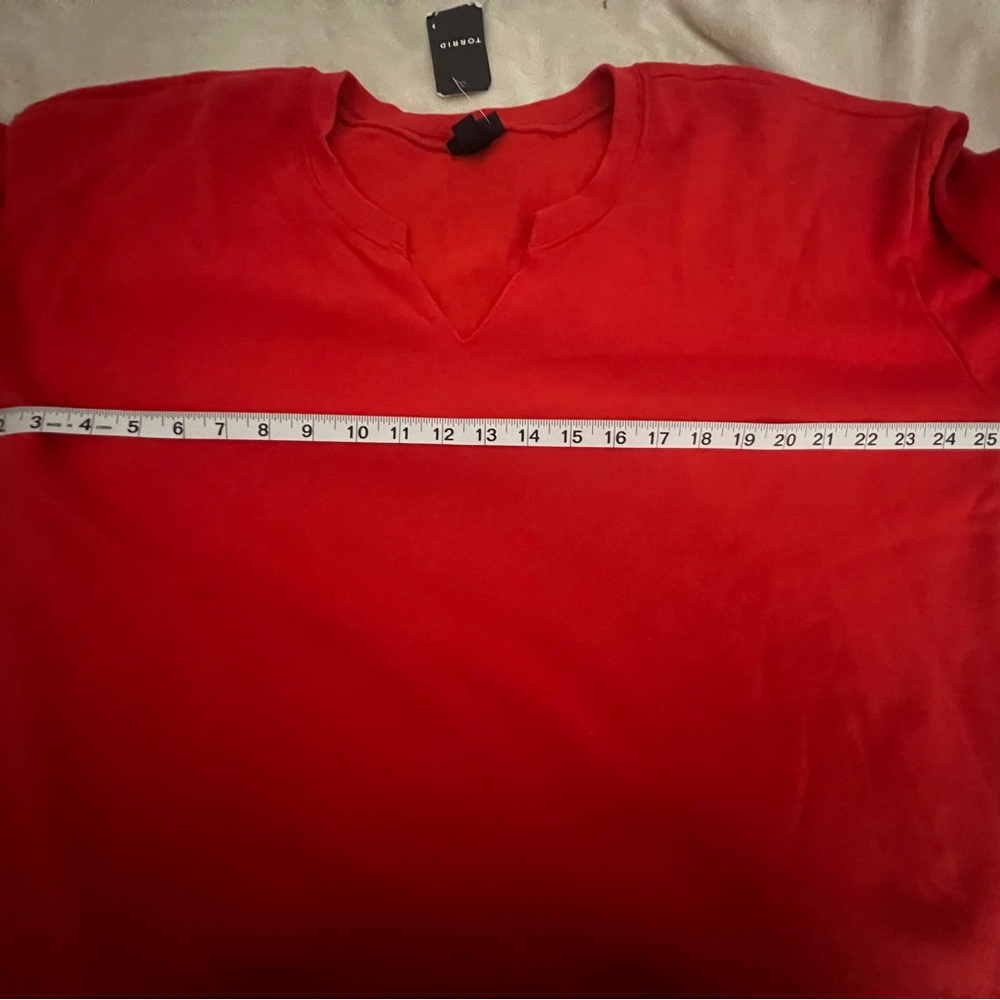 Torrid 1x Red Sweatshirt Long Sleeve‎ NWT - Picture 7 of 8